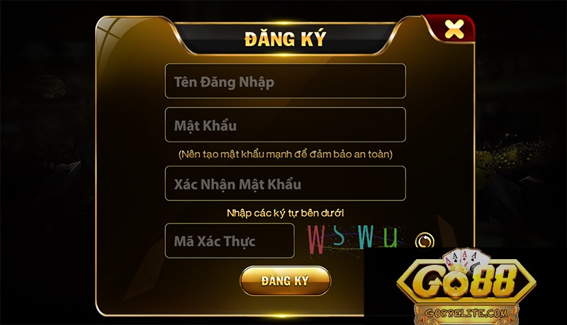 Các bước đăng ký tham gia đánh bài tại go88
